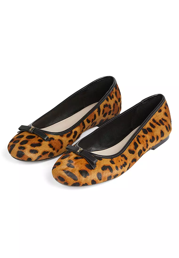 Buy TED BAKER Ted Baker Women s Imitation Leopard Bow Ballerina