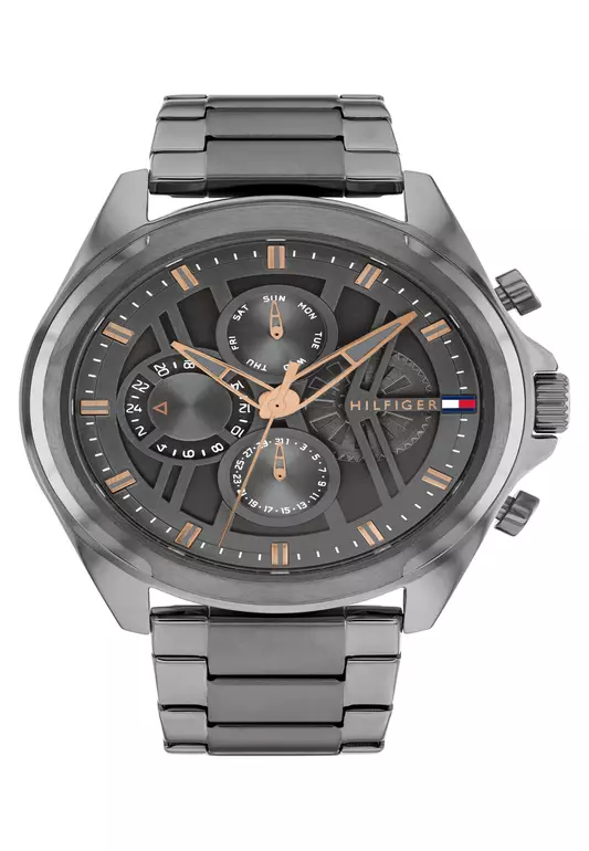 Men's Stainless Steel & Grey Dial Quartz Watch - TH1710657