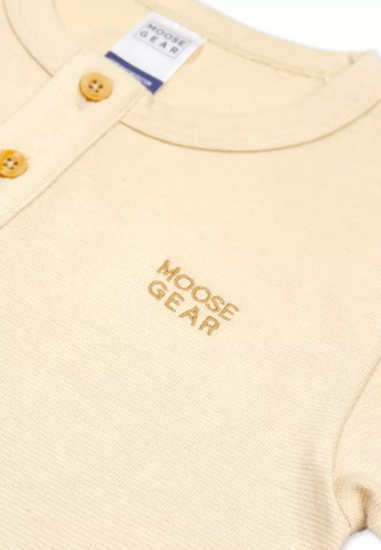 Boys Henley T-Shirt With Embroidery Details