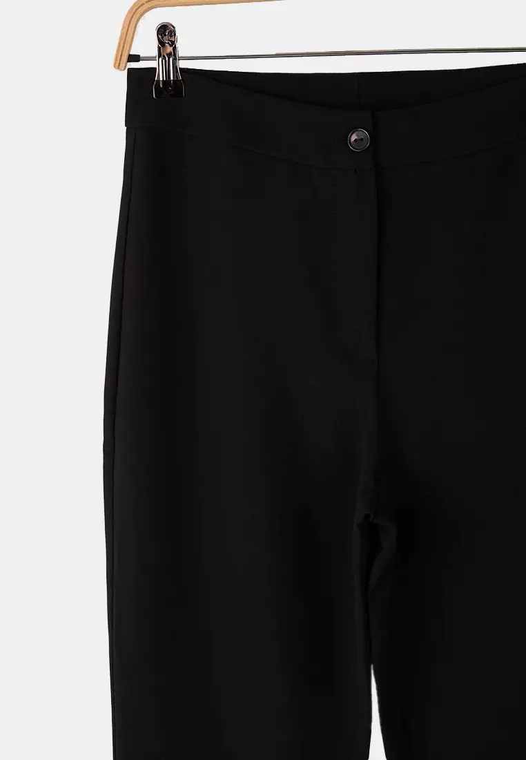Black Flare Spanish Leg Trousers