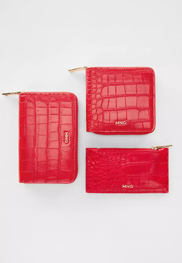 Red 2025 croc purse