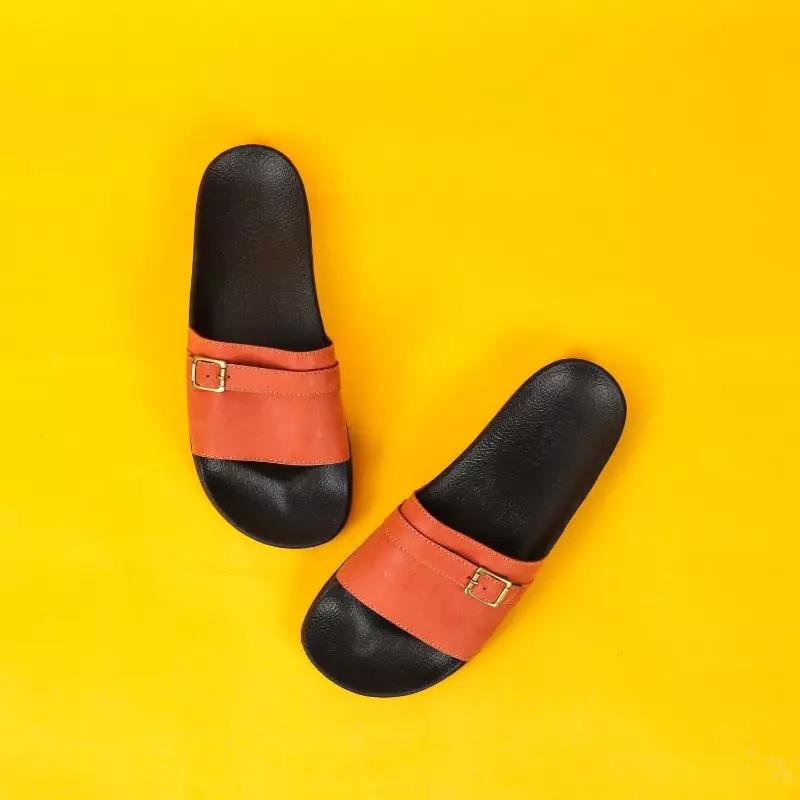 Cogen Sandal Slide Pria Sendal Slop Djani - Orange
