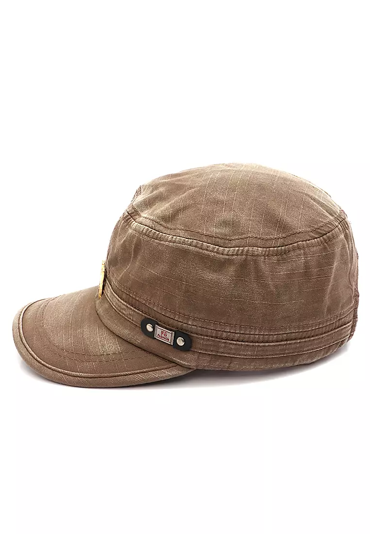 Aldrich Caps Comando Unisex Military Army Casual Strap Adjusted Material Cotton ORIGINAL - Brown