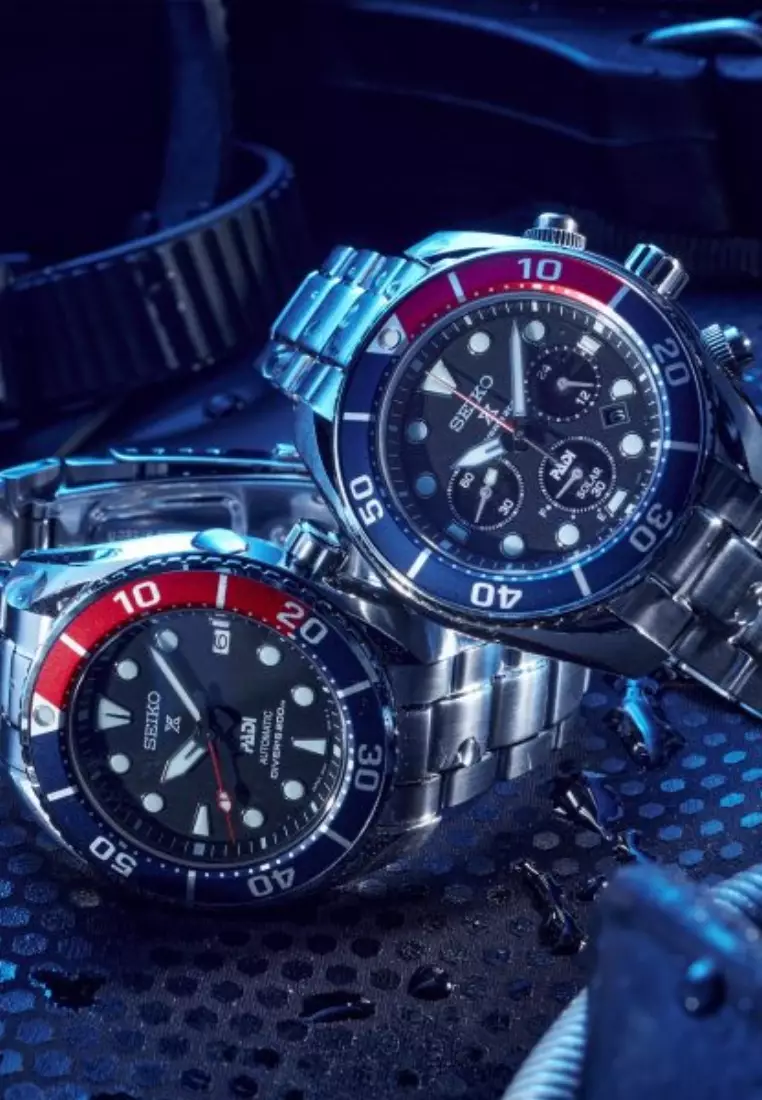 Seiko Prospex Sumo PADI 版潛水員 200 公尺黑色錶盤不鏽鋼錶帶自動錶 SPB181J1