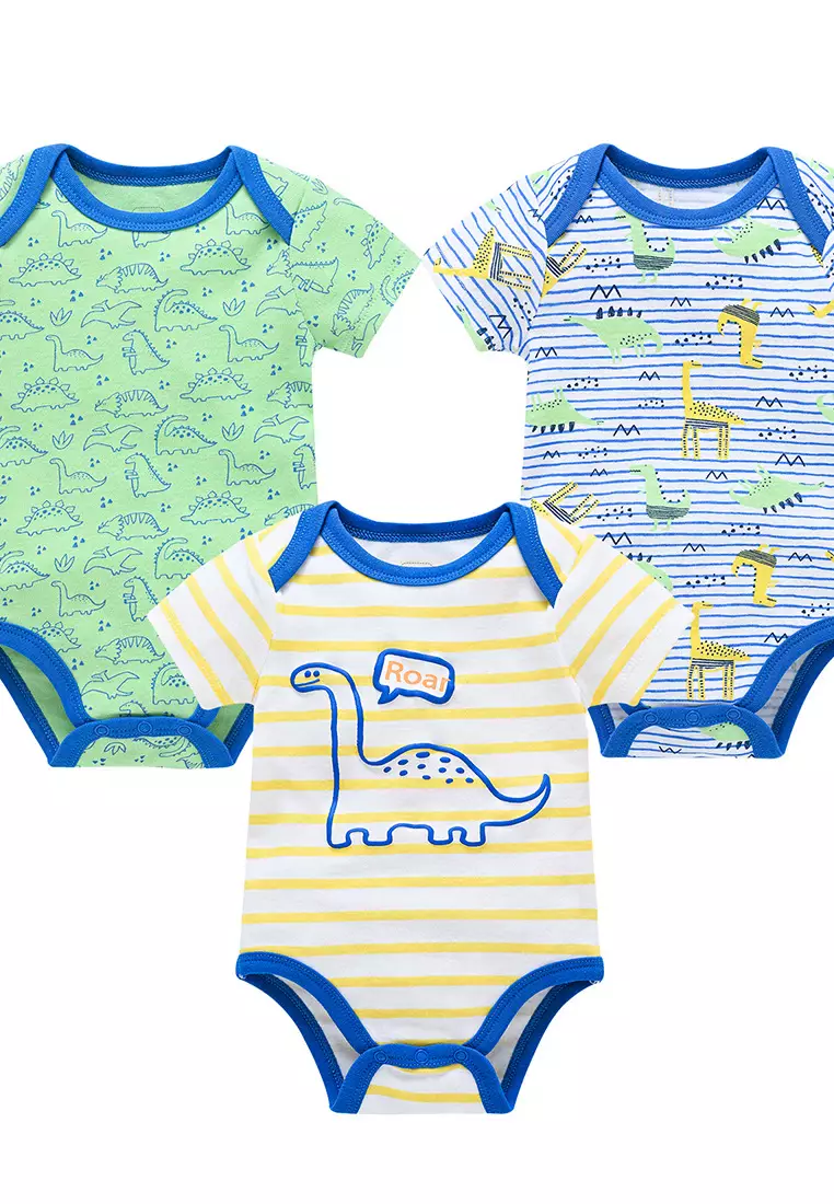 Set of 3 - Baby Summer Short Sleeve Bodysuit