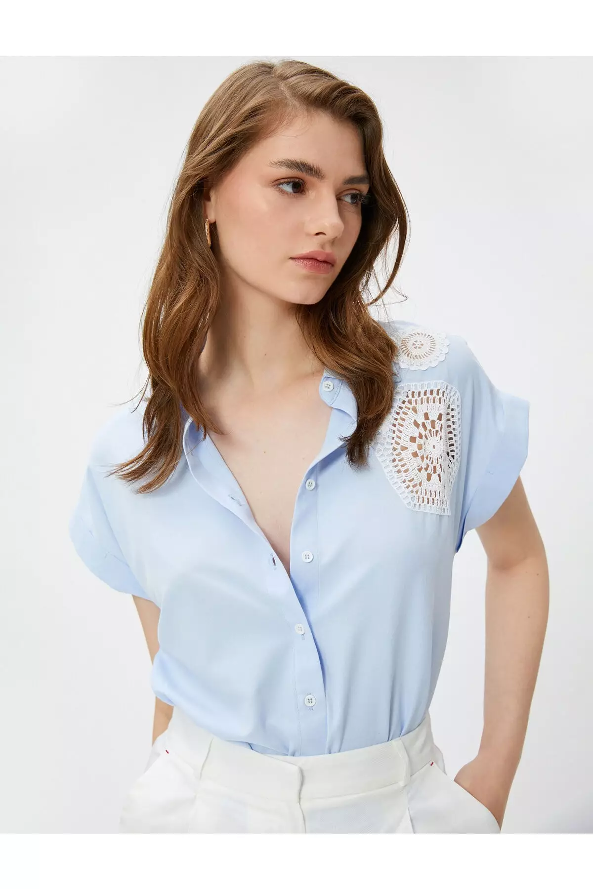 Bott 　Cotton Crochet Knit Shirts Bott Cotton Crochet Knit Shirts Cotton Crochet Knit Shirt