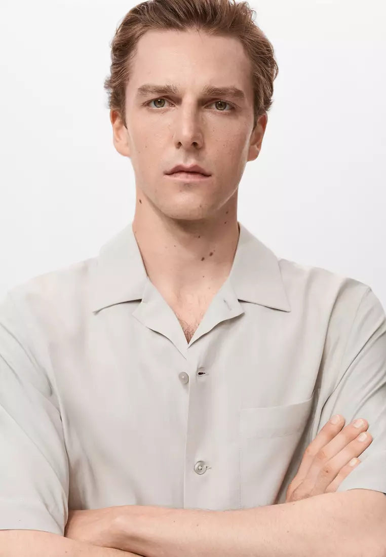 Regular-Fit 100% Tencel Shirt