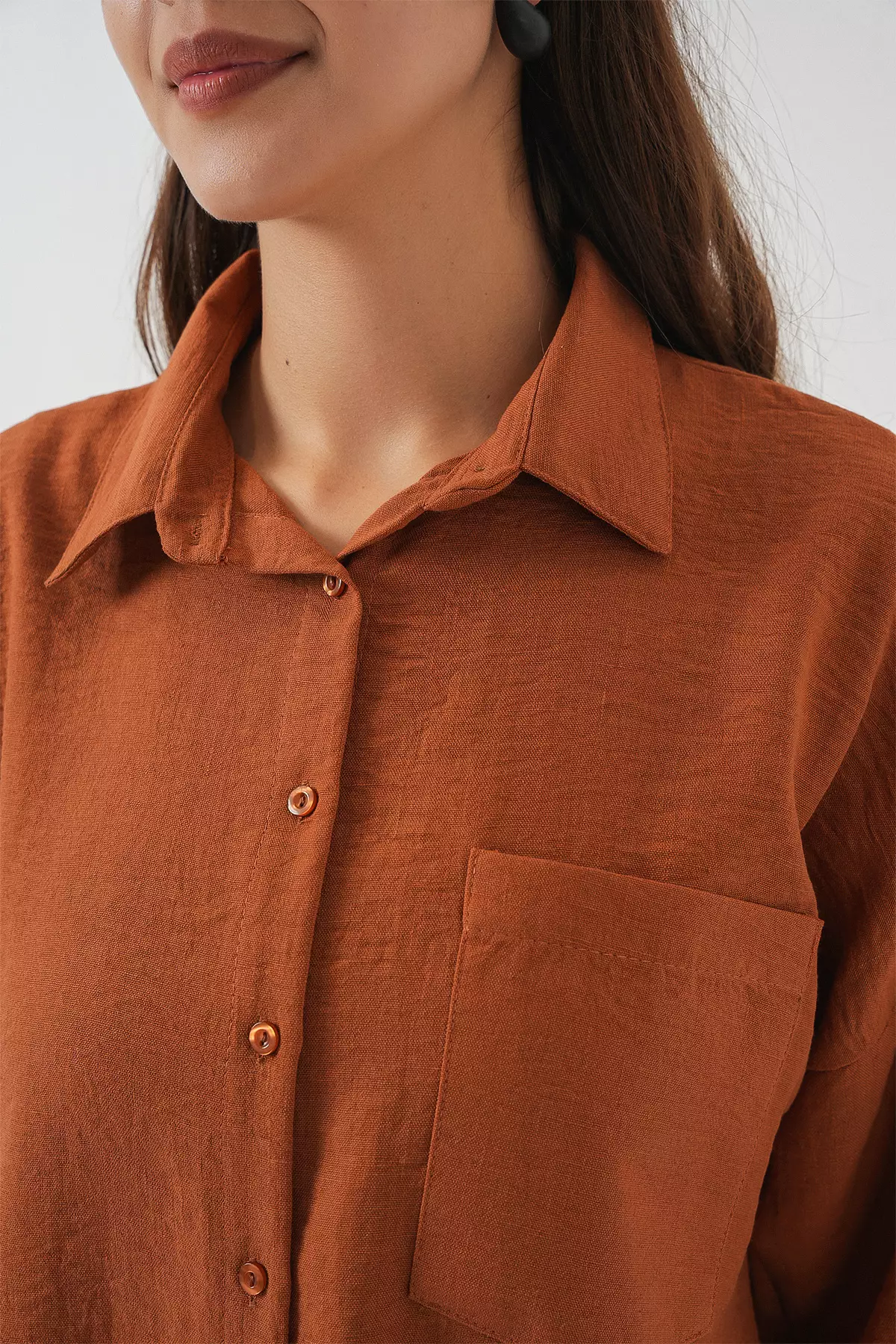 Pocket Oversized Woven Shirt