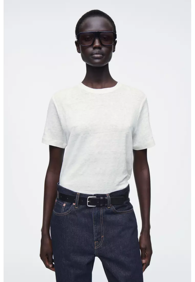 CREW-NECK LINEN T-SHIRT