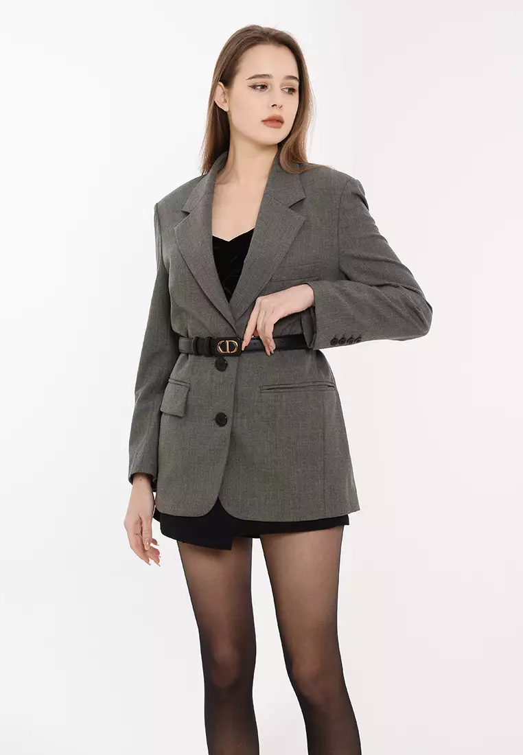 Square Buckle Leather Belt MYF-MY-057