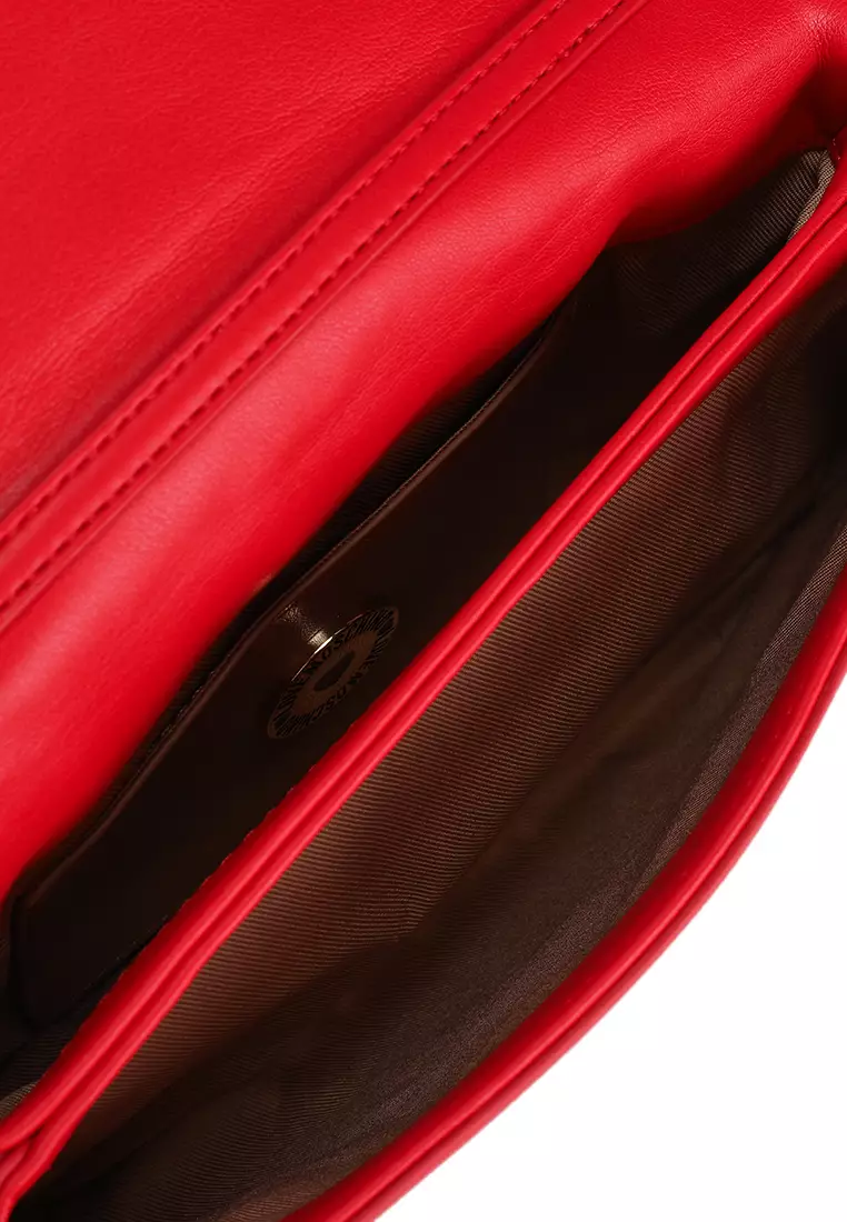 Embossed Quilted Chain Sling Bag (nt)