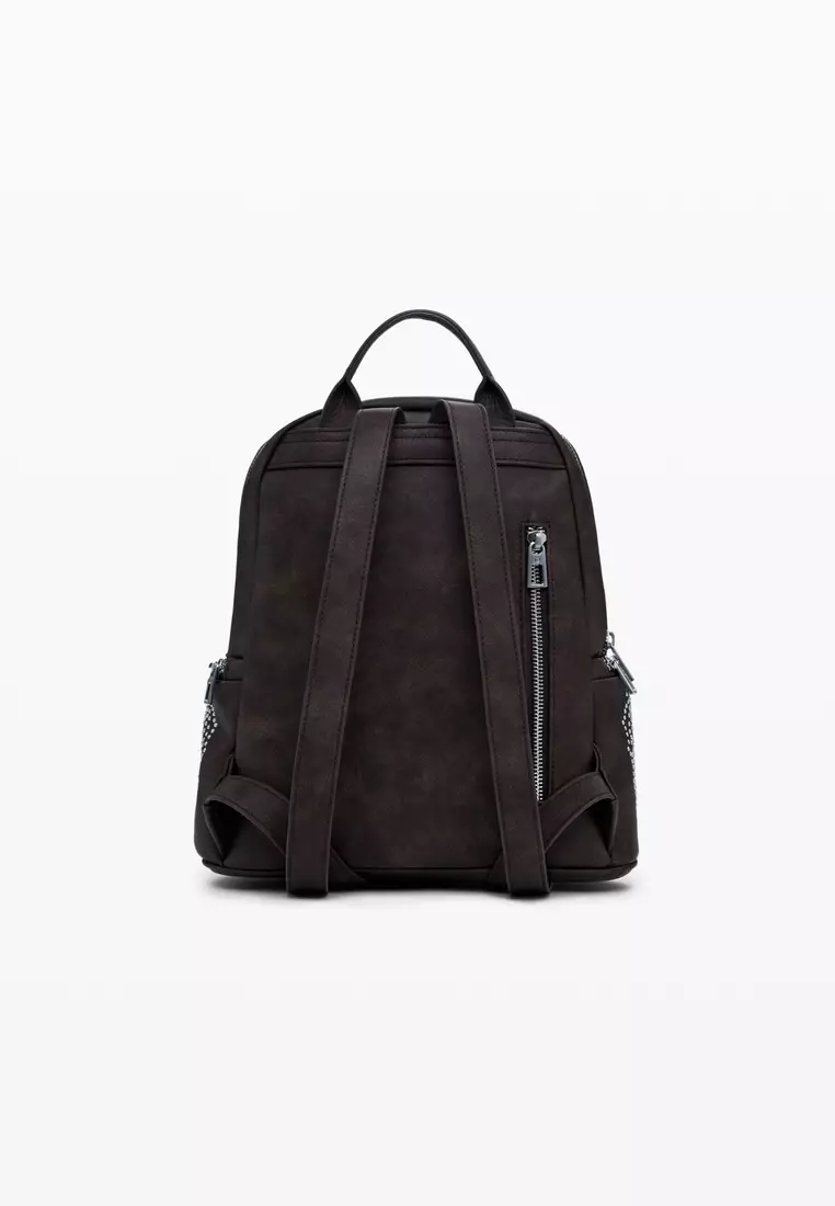 Small backpack with studded pockets
