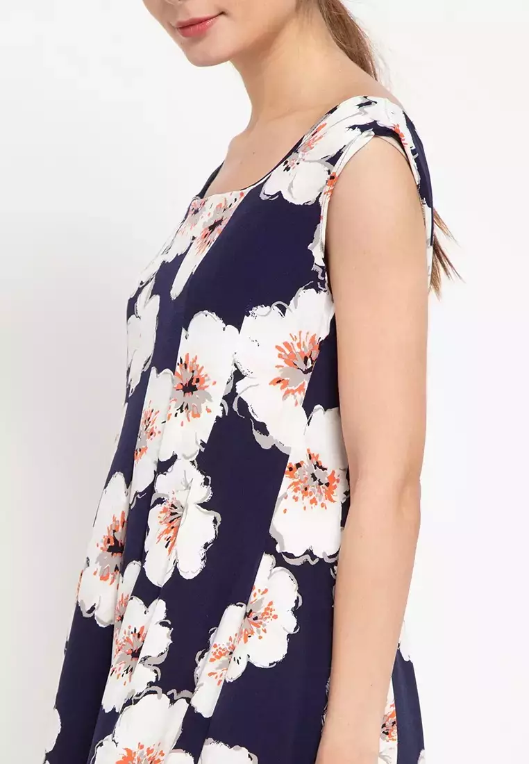 Chanira Lia Dress-Navy Print