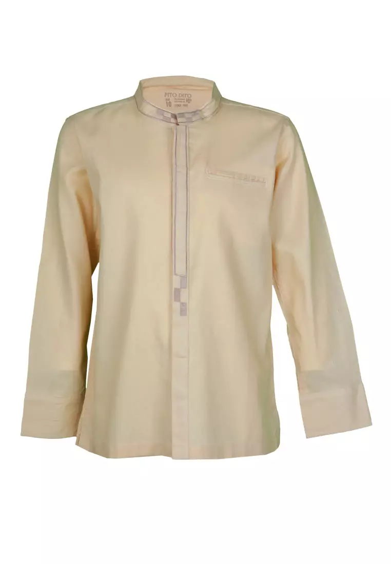 Pito Dito Boy Nirvikara Kemeja Panjang Anak Cream