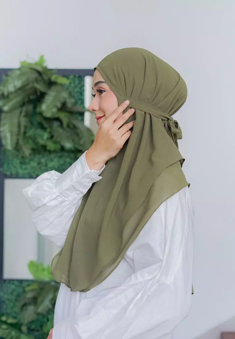 Bergo Khimar Azzura Olive