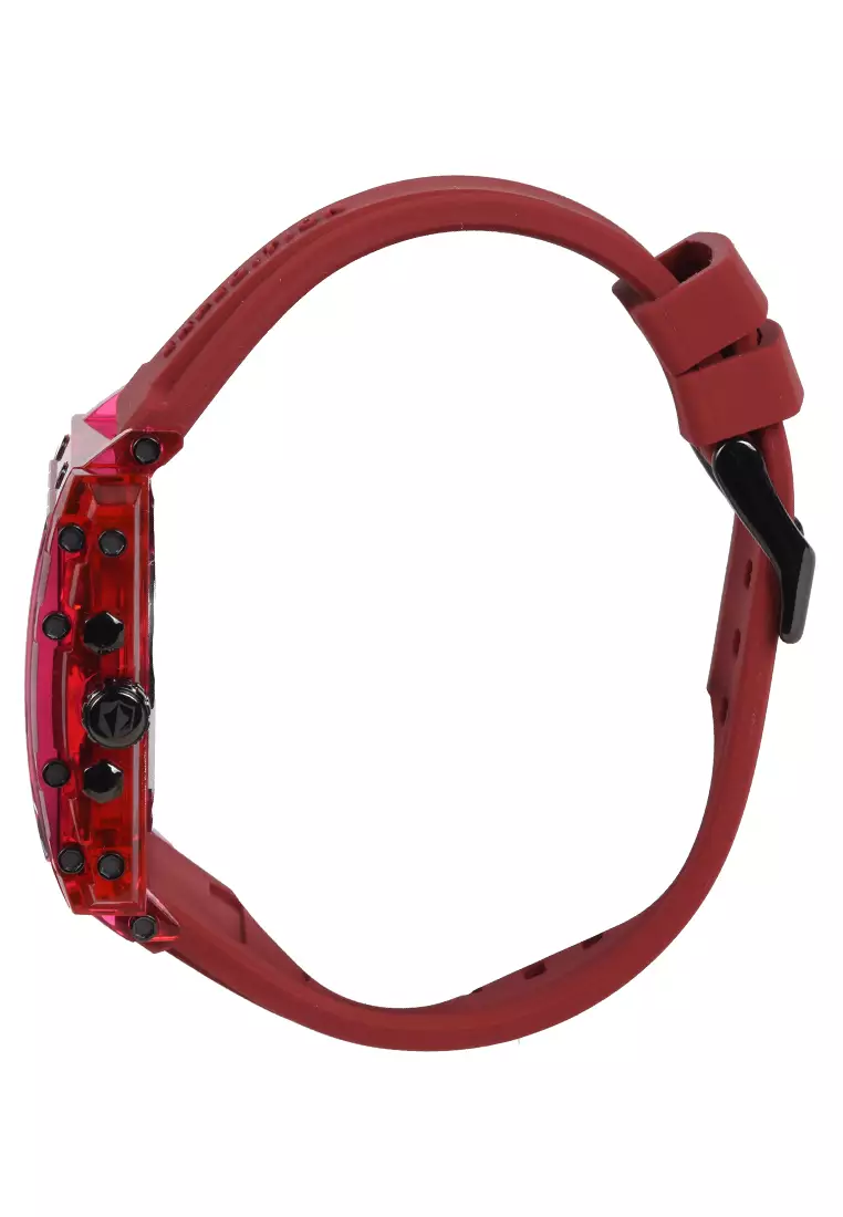 Expedition Jam Tangan Analog Wanita - Transparent Red - Rubber Strap - 6808MFRIGBARE