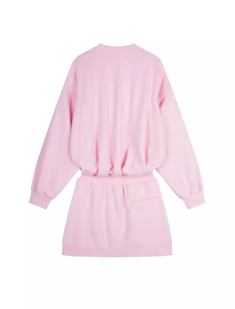 纯色休闲长袖连衣裙