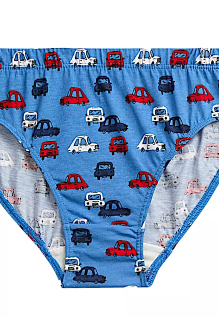7Pk Pure Cotton Car Print Briefs