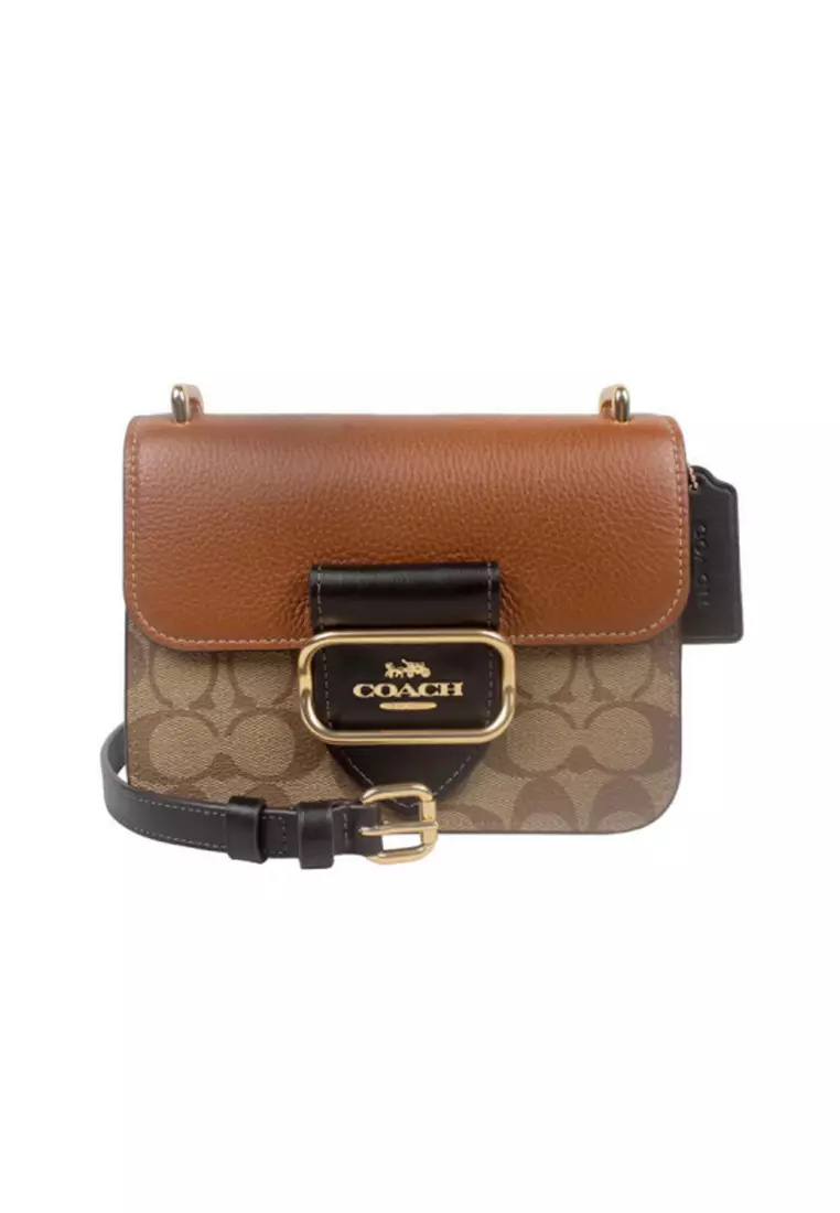 Morgan Square Crossbody Bag In Colorblock Signature Canvas CL462