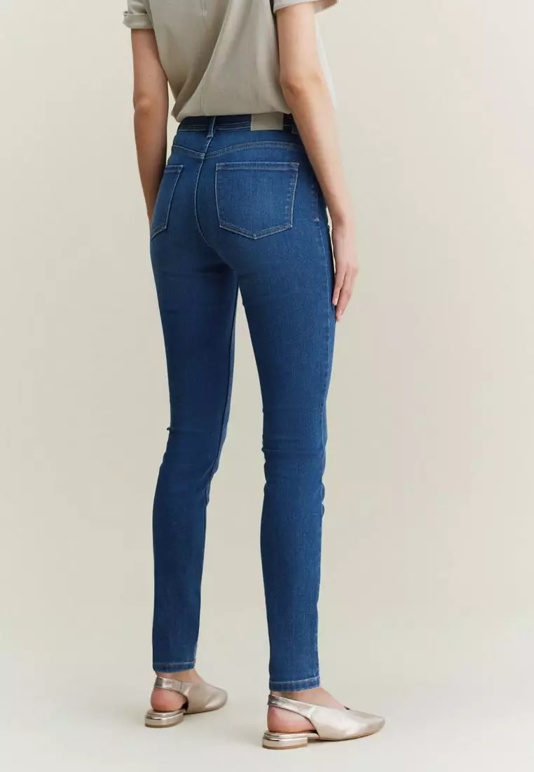 High Waisted White Supersoft Skinny Jeans