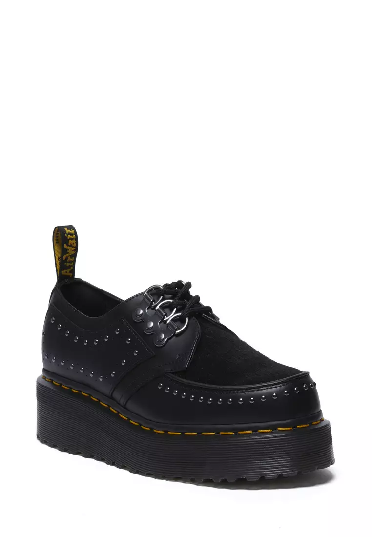 Ramsey Black 3-eye Leather Platform Creepers Women