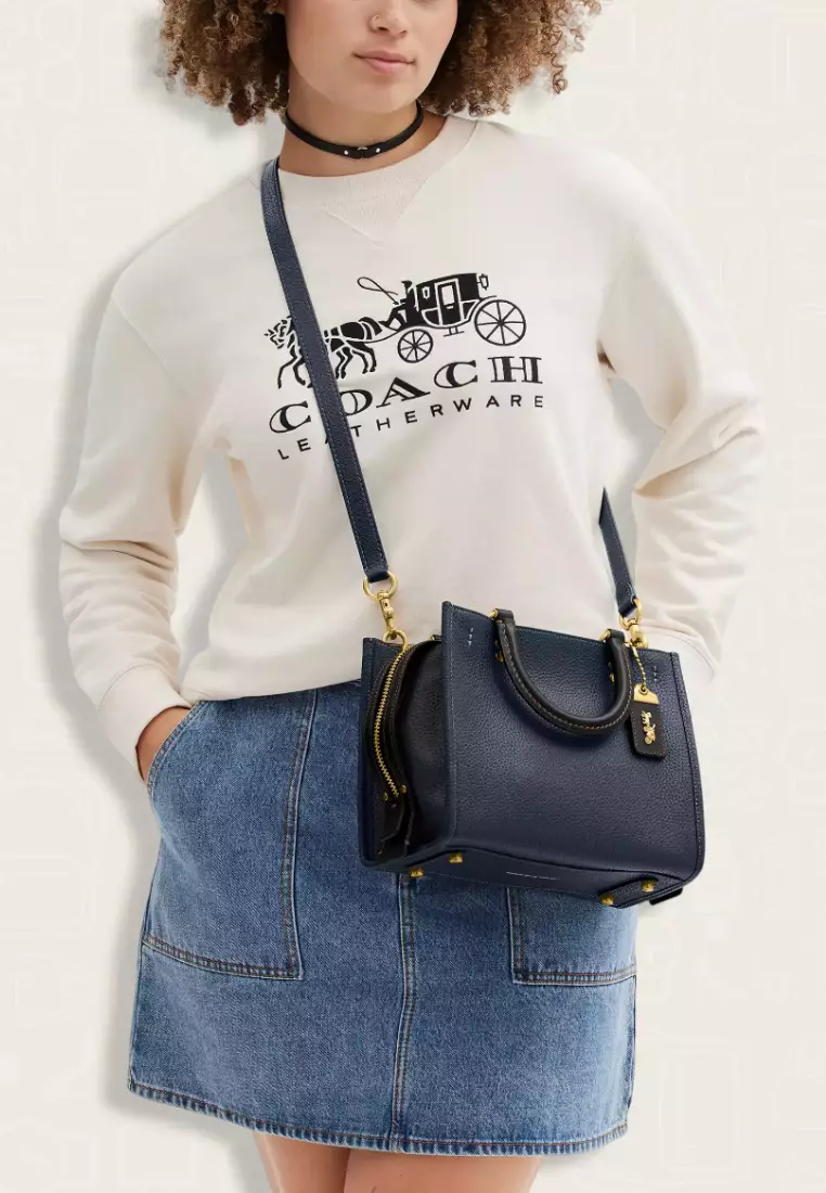 Coach Rogue Bag 25 In Regenerative Leather Dark Denim Multi