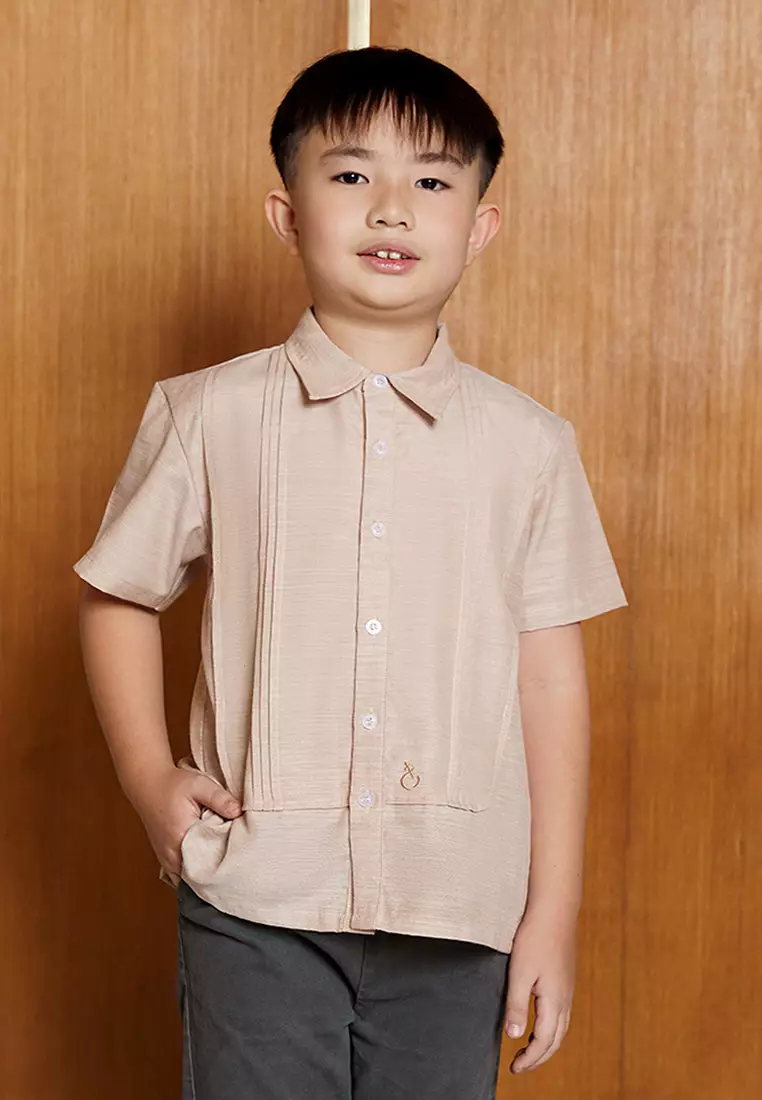 Jenna and Kaia - Dario Shirt Cream - Baju Anak Laki-laki