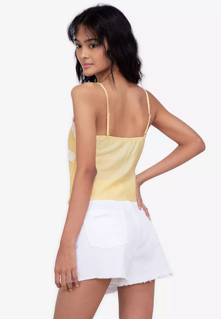 Jual ZALORA BASICS Lace Trim Cami Top Original 2023 | ZALORA Indonesia ®