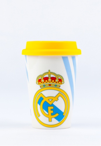 Newage Newage 500ML Ceramic Mug with Silicone Lid / Drink Mug / Coffee Mug / Gift Set / Football Mug - Real Madrid 1ABE4HL25A4AC8GS_1