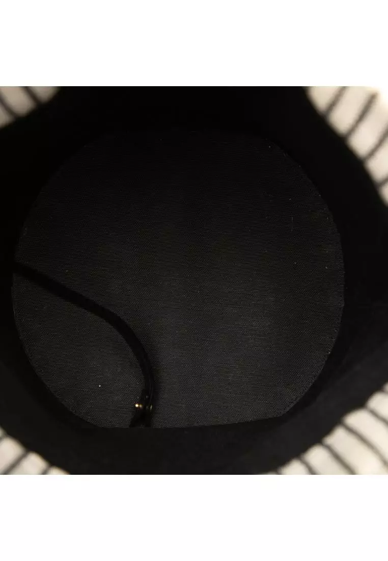 Pre-Loved Saint Laurent Striped Canvas Rive Gauche Bucket Bag