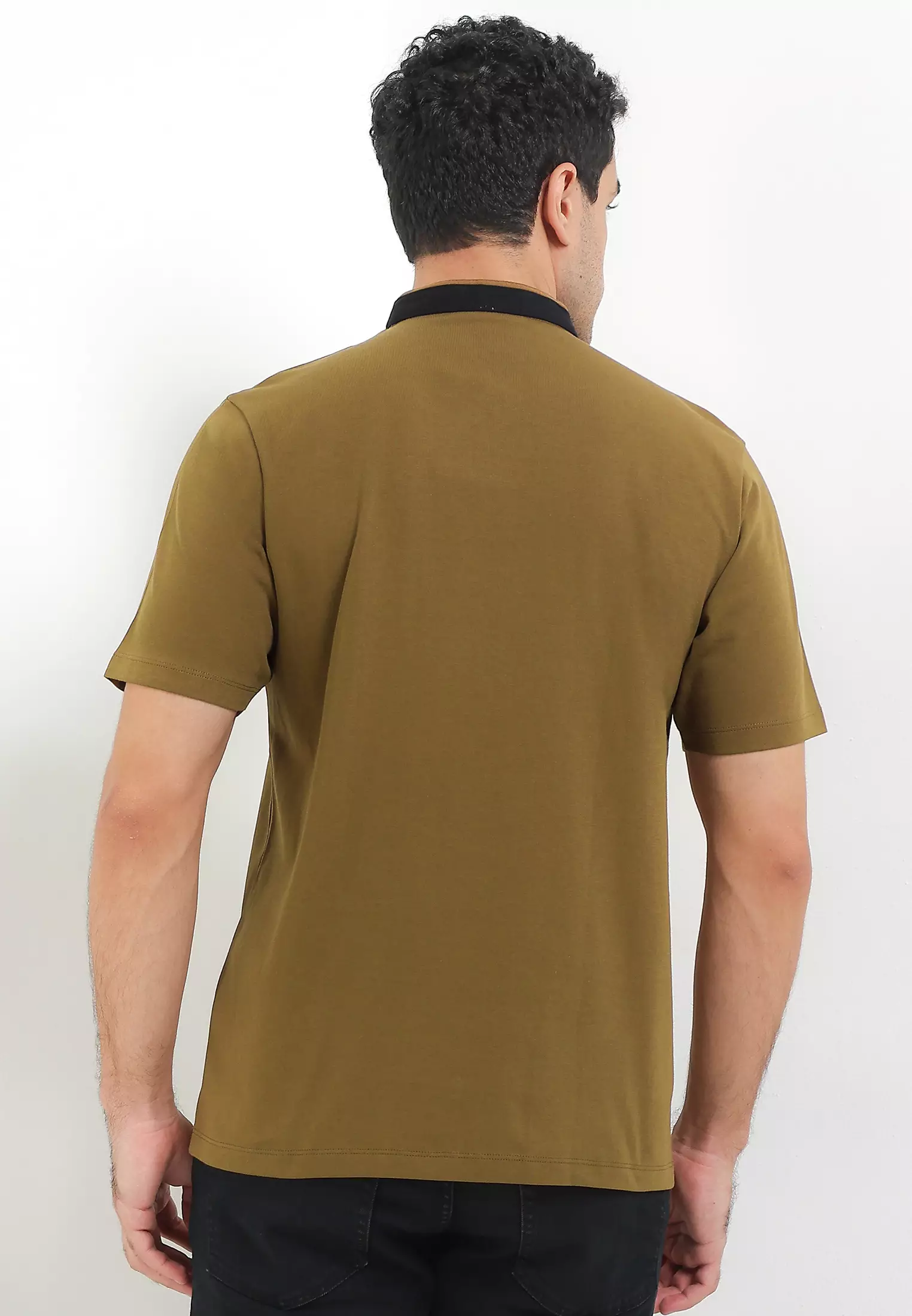 Cressida Henley Shirt Collar Brown - I053C