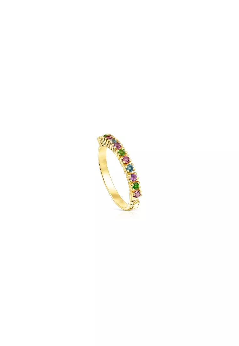 Tous TOUS Straight Half Wedding Silver Vermeil Ring with Gemstones 2024 |  Buy Tous Online | ZALORA Hong Kong