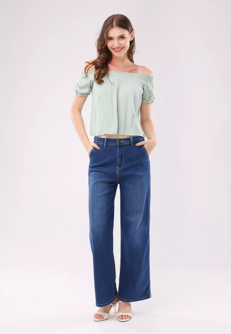 Single Twill Woven Short Sleeves Blouse