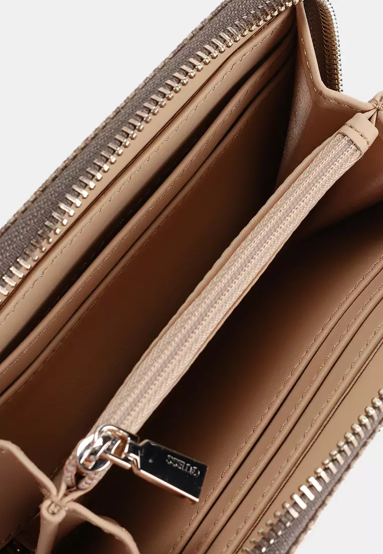 Janie Logo Medium Zip Around Purse
