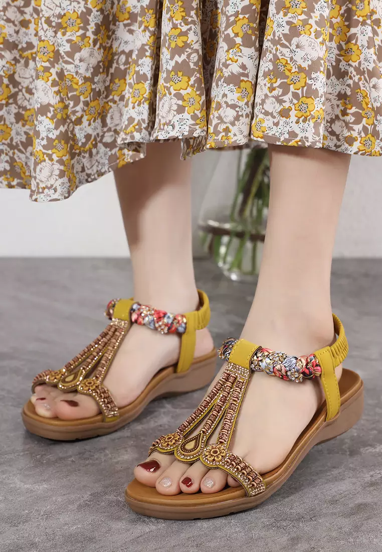 Buy Twenty Eight Shoes Elastic Strap Flat Sandals ALM2230 3 2024