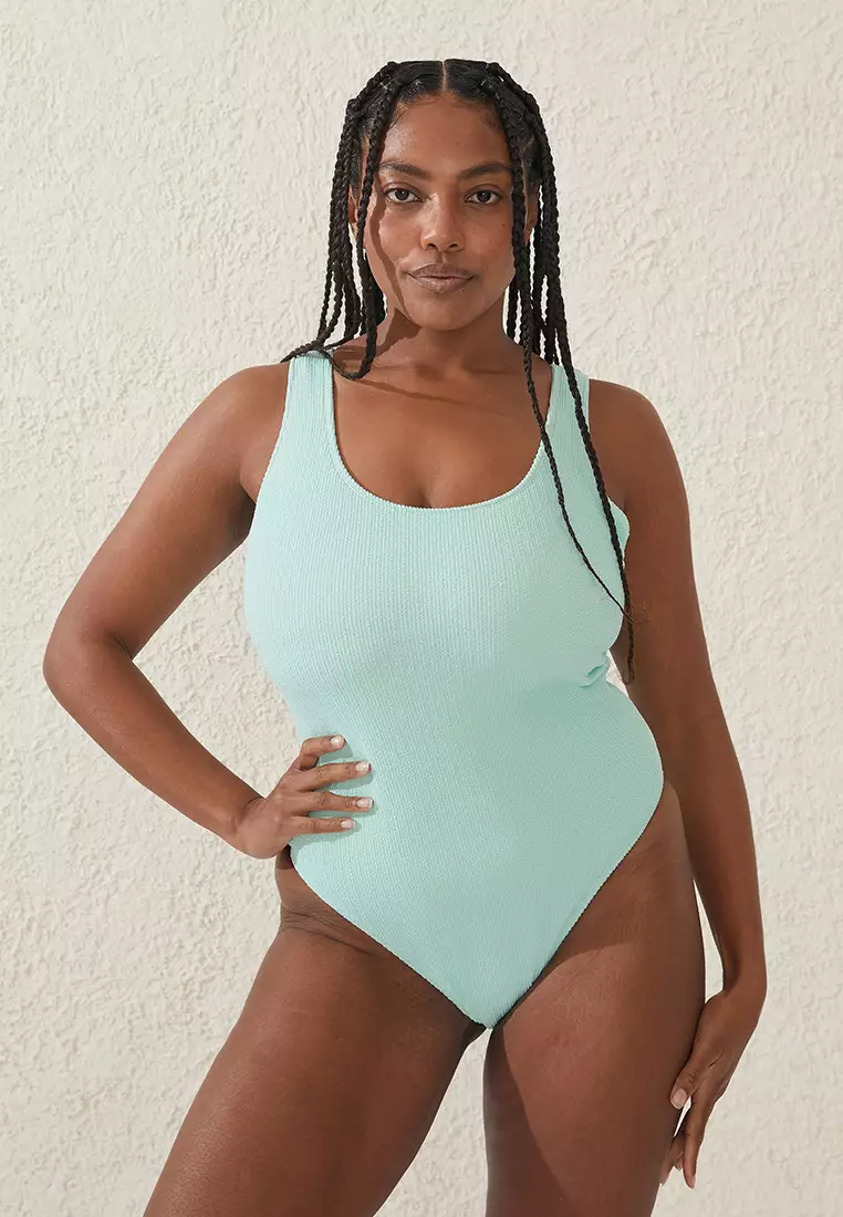 Cotton On Body Scoop Back One Piece Cheeky Swimsuit 2024