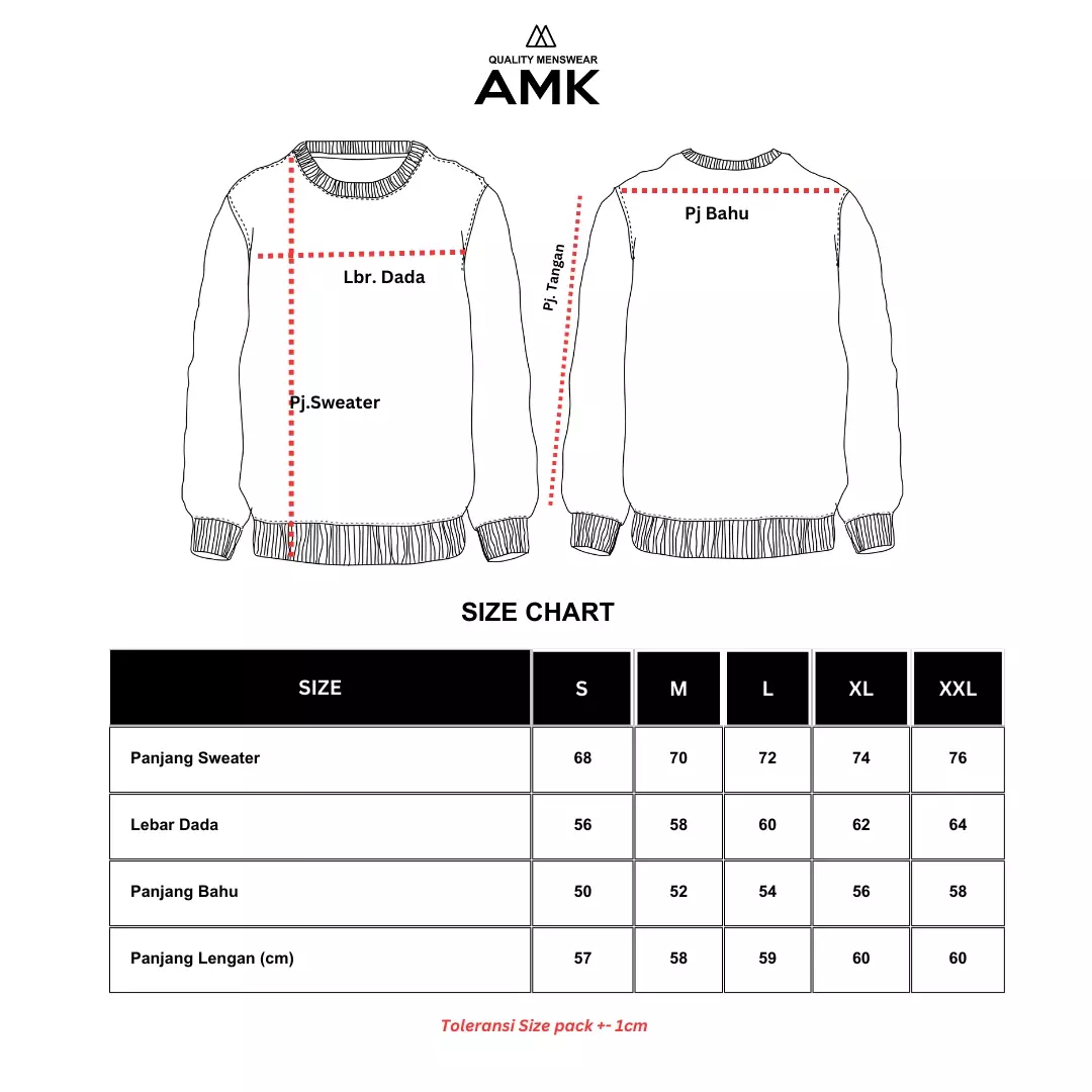 AMK Sweater Crewneck Panjang SW Kendrick L/S Black