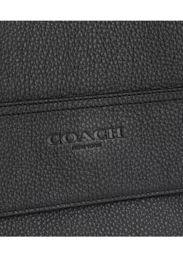 Mens Houston Map Messenger Bag - Black