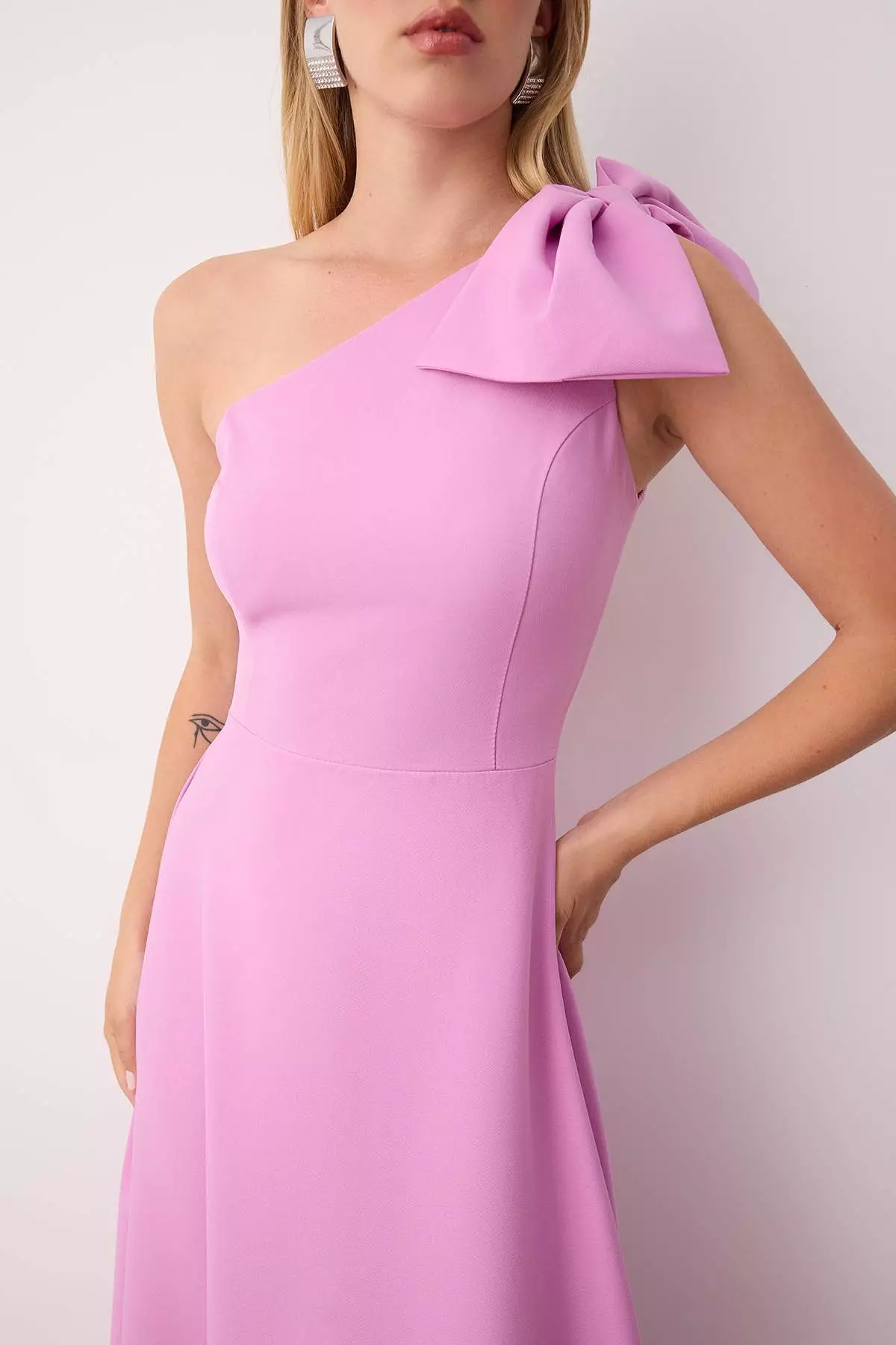 Pink A Line Stylish Evening Dress