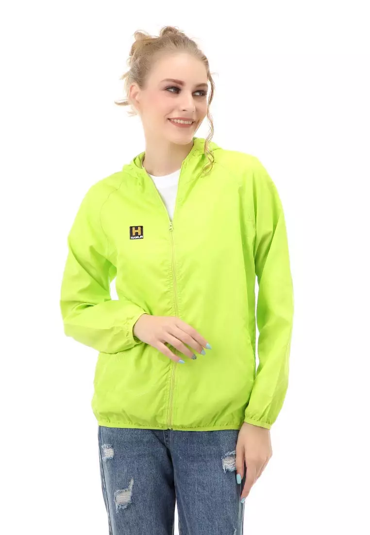 Hardwin Jaket Hoodie Wanita Pelindung UV Anti Air Material Polyester ORIGINAL - Green