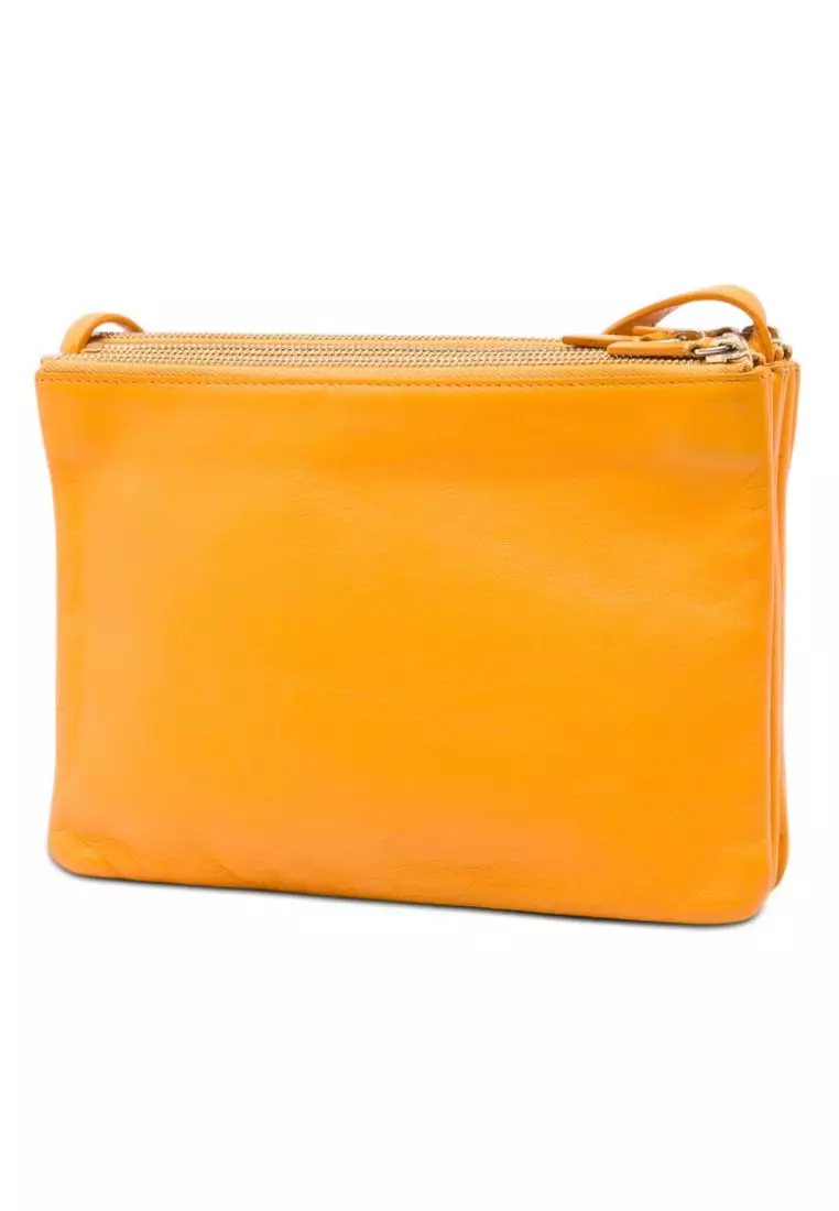 Pre-Loved Celine Large Lambskin Trio Crossbody