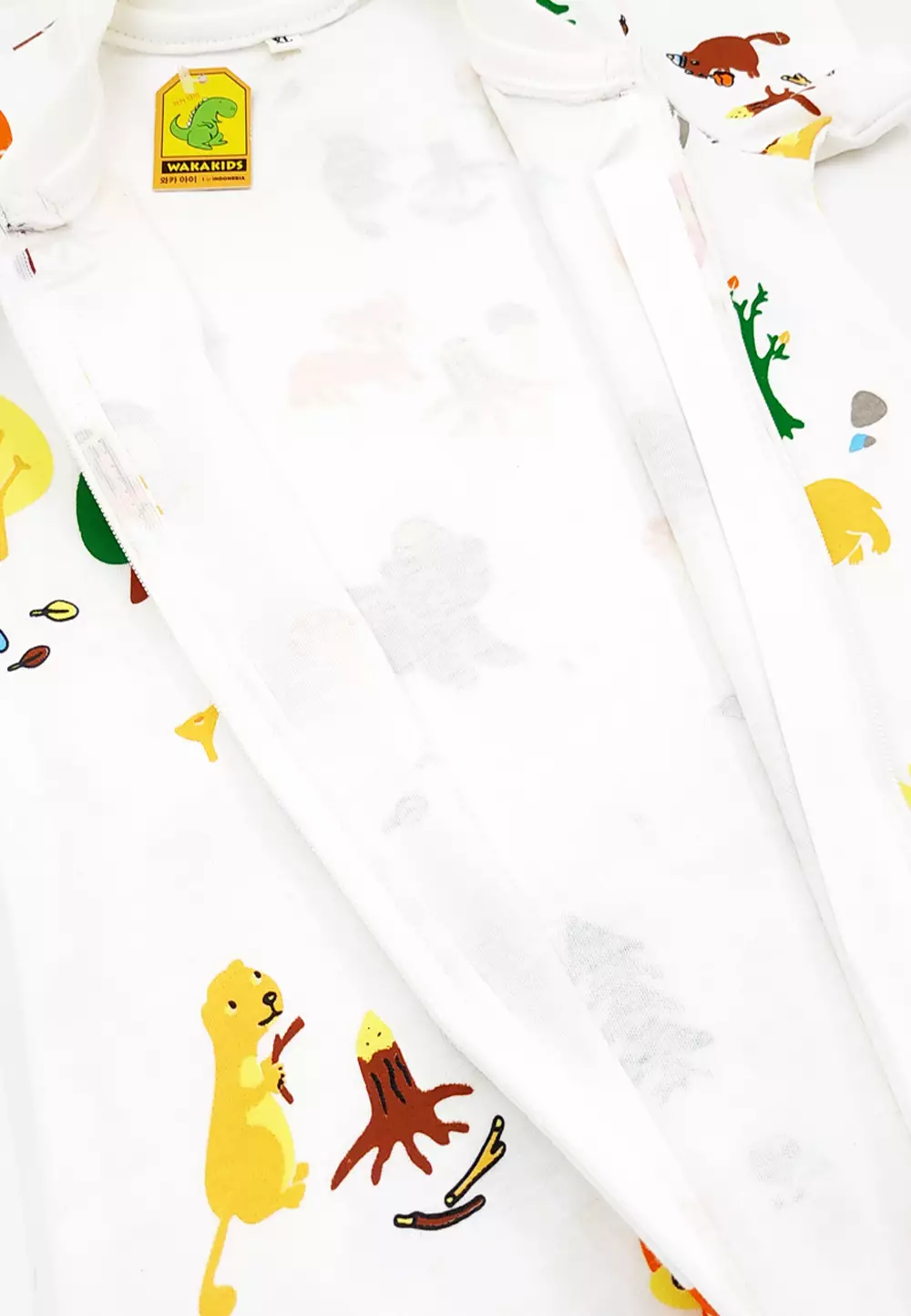 Wakakids Jumpsuit Bayi Anak Laki Laki Usia 1 Tahun Hingga 2 Tahun Jumper Baby Romper Motif Forest Bear 3817