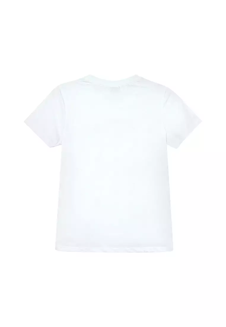 Ladies White Graphic T-shirt "Create Change"