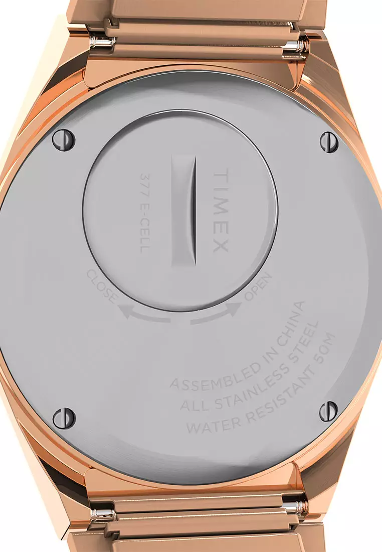 Timex Q Timex Rose Gold Stainless Steel Analog Quartz Watch For Women TW2W10700