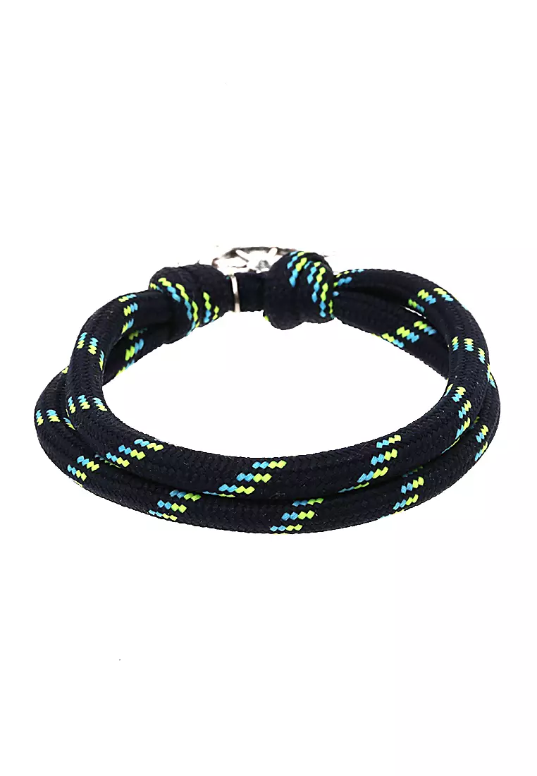 Omrish Bracelet Gelang Men's Motif Setir Kapal Material Logam ORIGINAL - Dark Blue