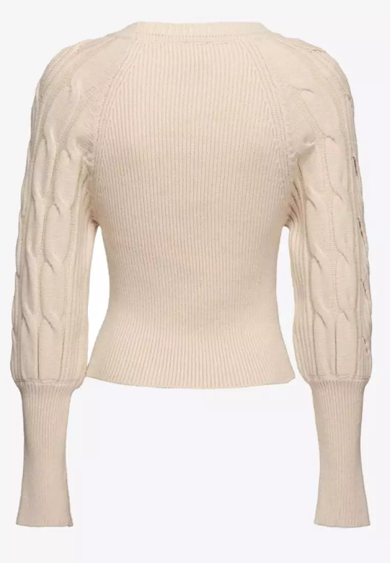 Buy Pinko Pullover with cableknit sleeves 2024 Online ZALORA Singapore