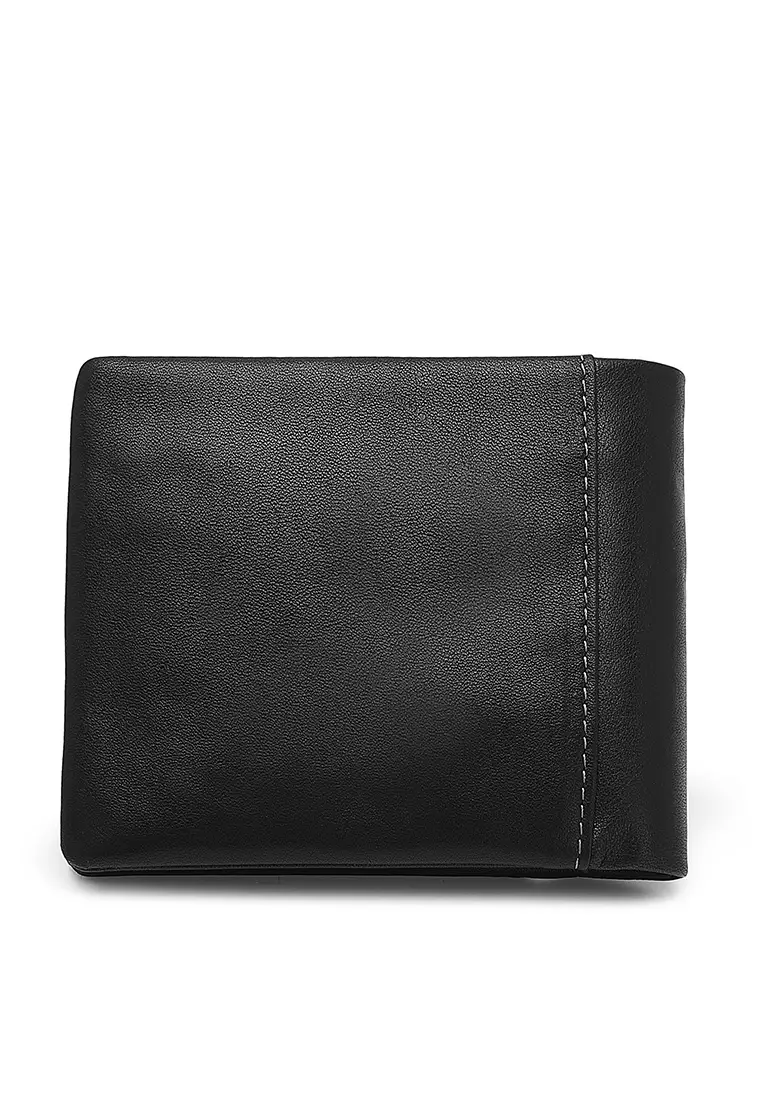 Gift Set - Leather RFID Wallet + 35mm Automatic Buckle Belt - Black