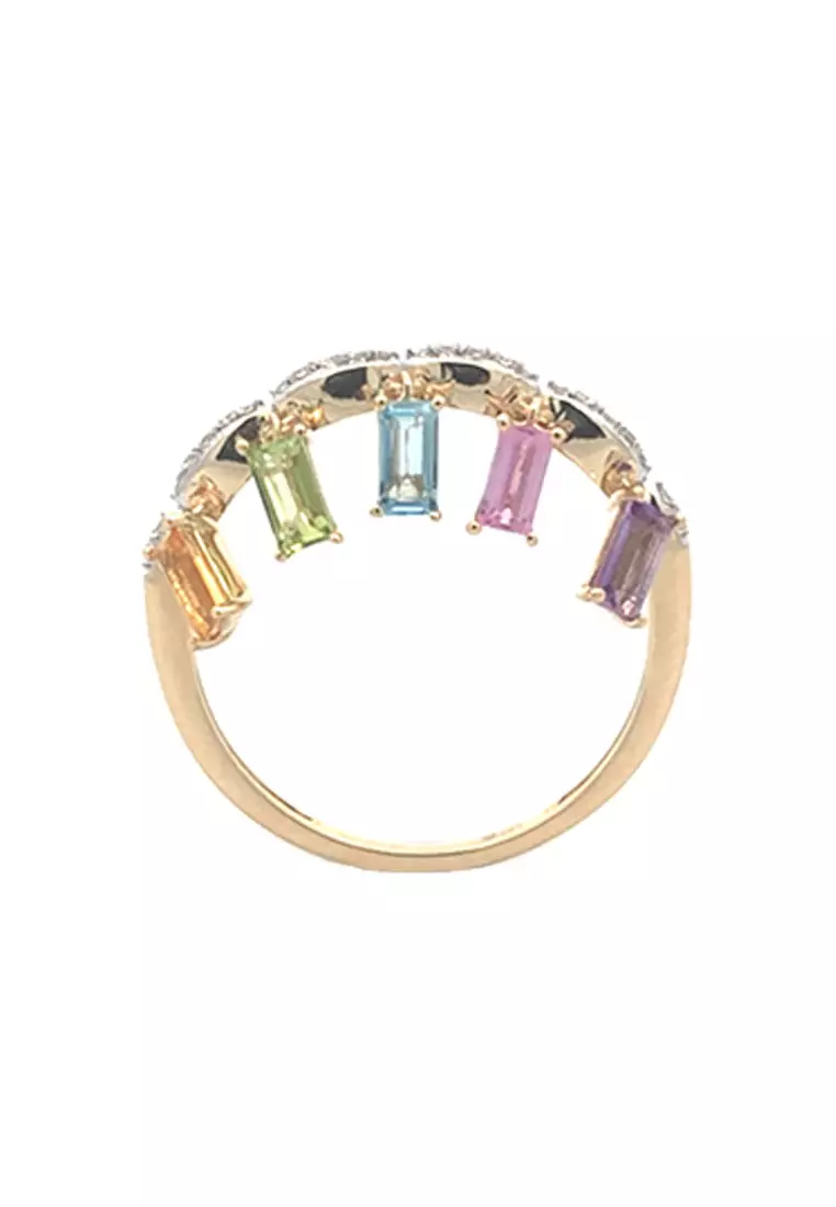 KARAT WORLD 14K Versa Diamond Ring DRL-3242