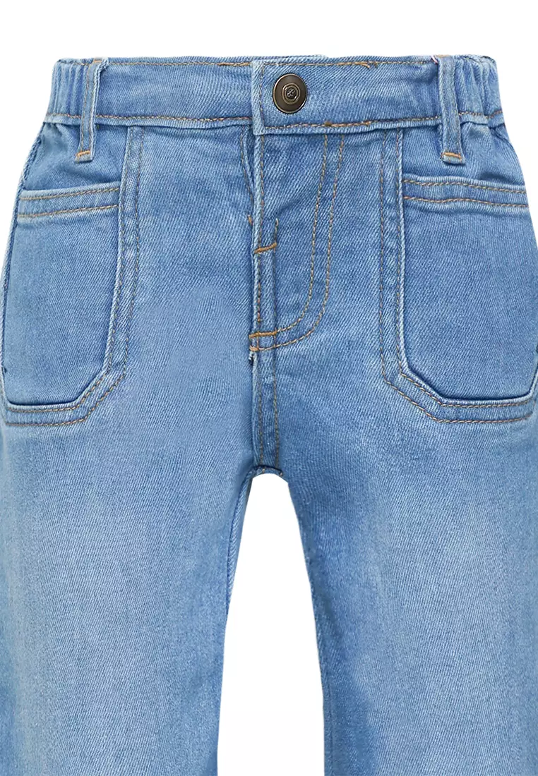 Qna Girl Apehra Celana Panjang Denim Anak Biru