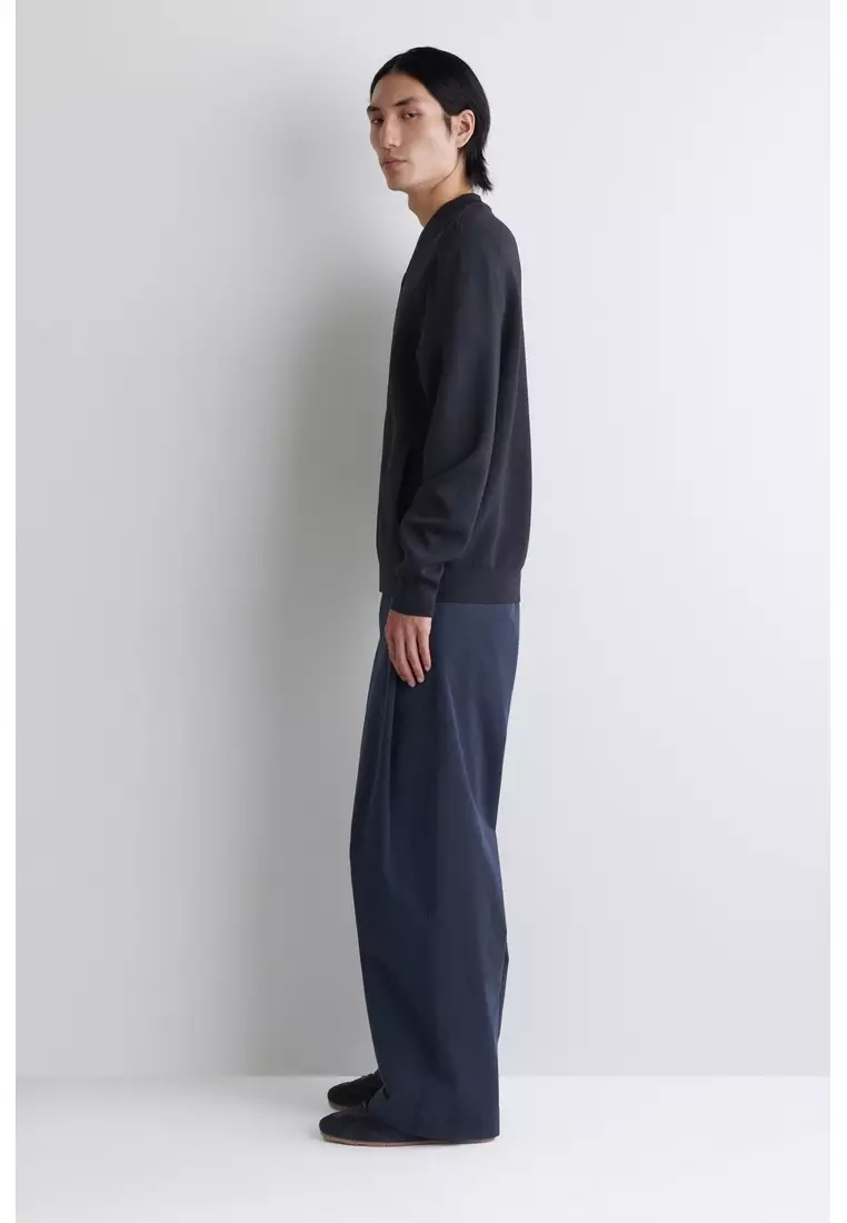 TEXTURED KNITTED BOMBER JACKET